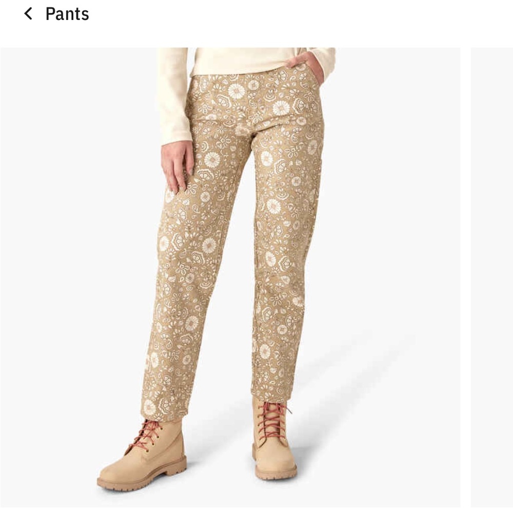 Dickies Women’s Ellis Floral Duck Canvas Pants size 32 x 32
